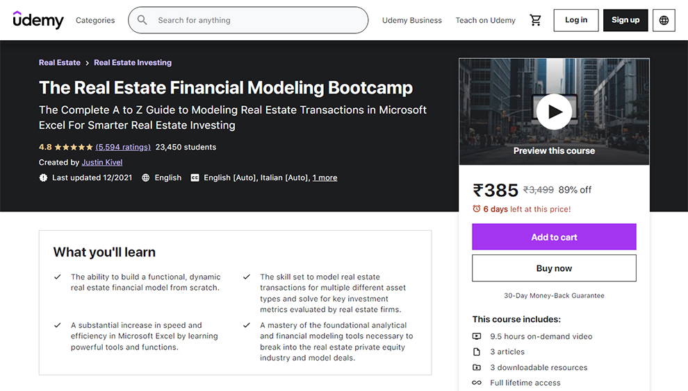The Real Estate Financial Modeling Bootcamp