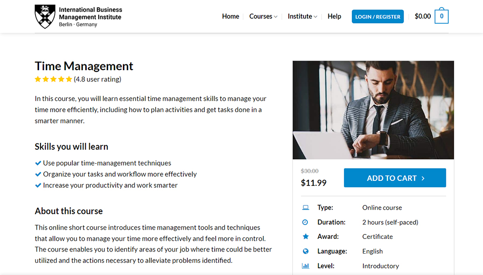Time Management– [International Business Management Institute]