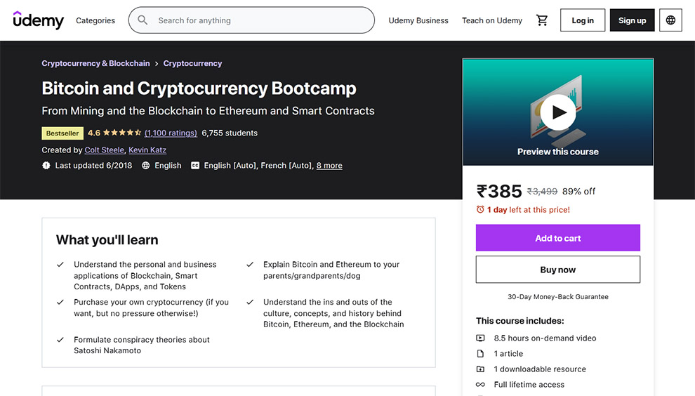 Bitcoin and Cryptocurrency Bootcamp
