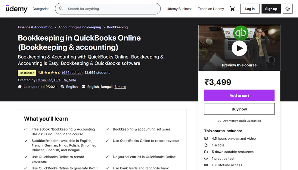 Bookkeeping in QuickBooks Online