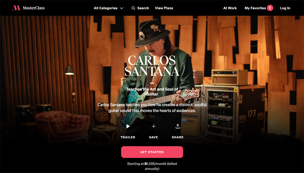 Carlos Santana Teaches the Art and Soul of guitar by MasterClass
