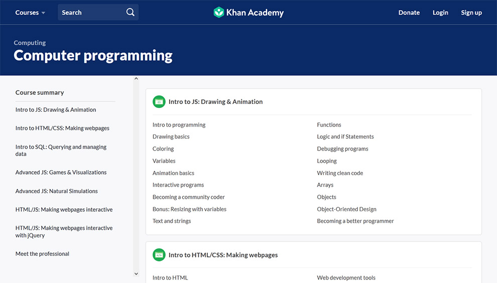 Computer Programming by Khan Academy