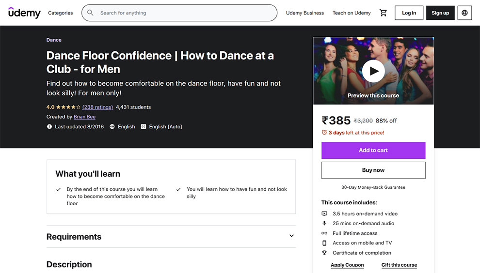 Dance Floor Confidence | How to Dance at a Club - for Men