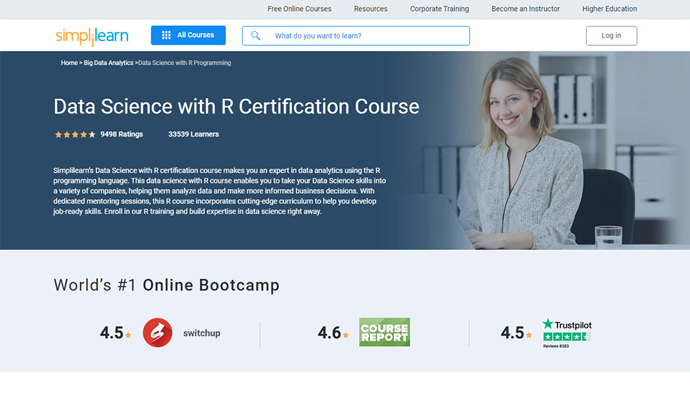 Data Science with R Certification Course by Simplilearn