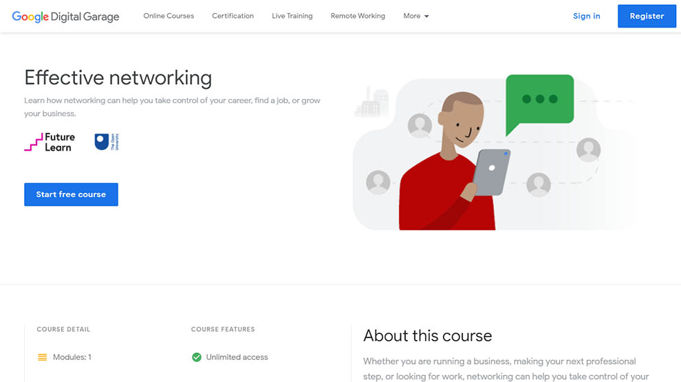 Effective networking – Offered by Google Digital Garage and The Open University