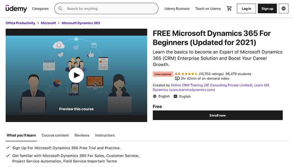 FREE Microsoft Dynamics 365 For Beginners