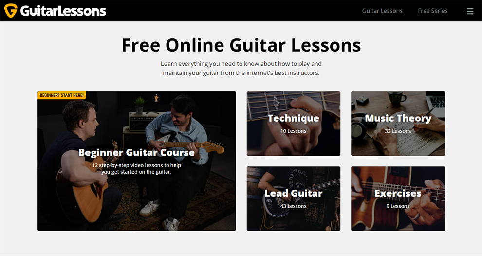 Free Online Guitar Lessons by GuitarLessons
