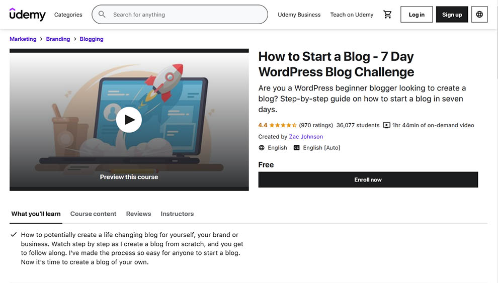 How to Start a Blog - 7 Day WordPress Blog Challenge