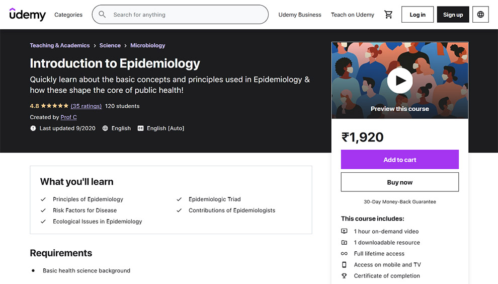 Introduction to Epidemiology by Udemy