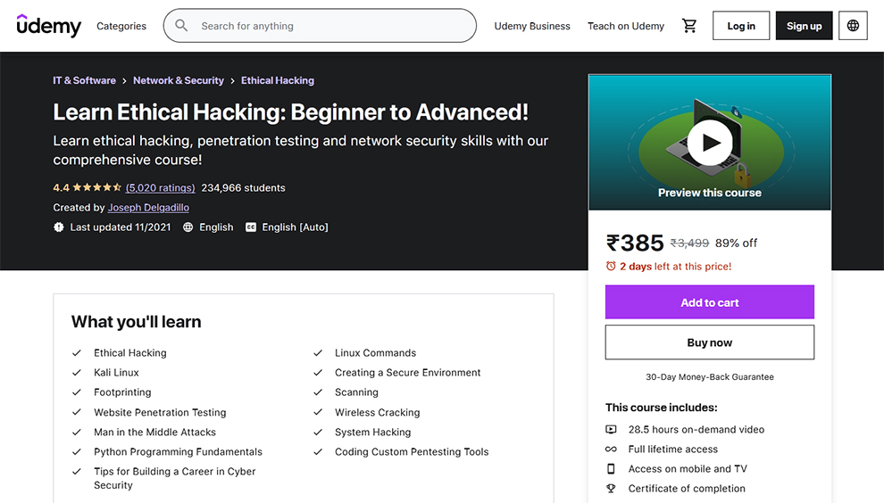 Learn Ethical Hacking: Beginner to Advanced