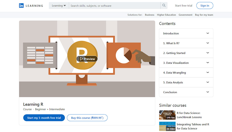 Learning R by Linkedin Learning