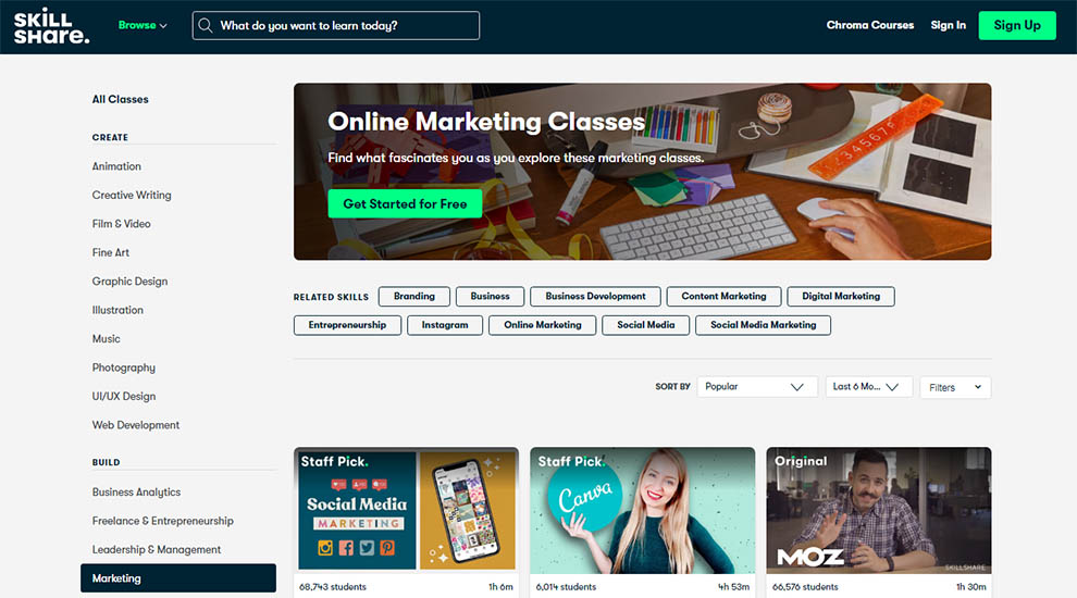 Online Marketing Classes