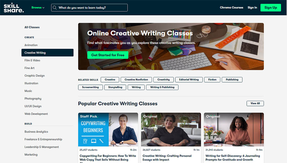 Online Creative Writing Classes