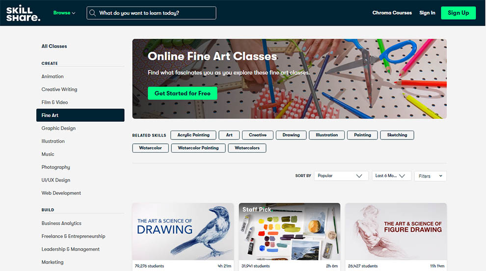 Online Fine Art Classes