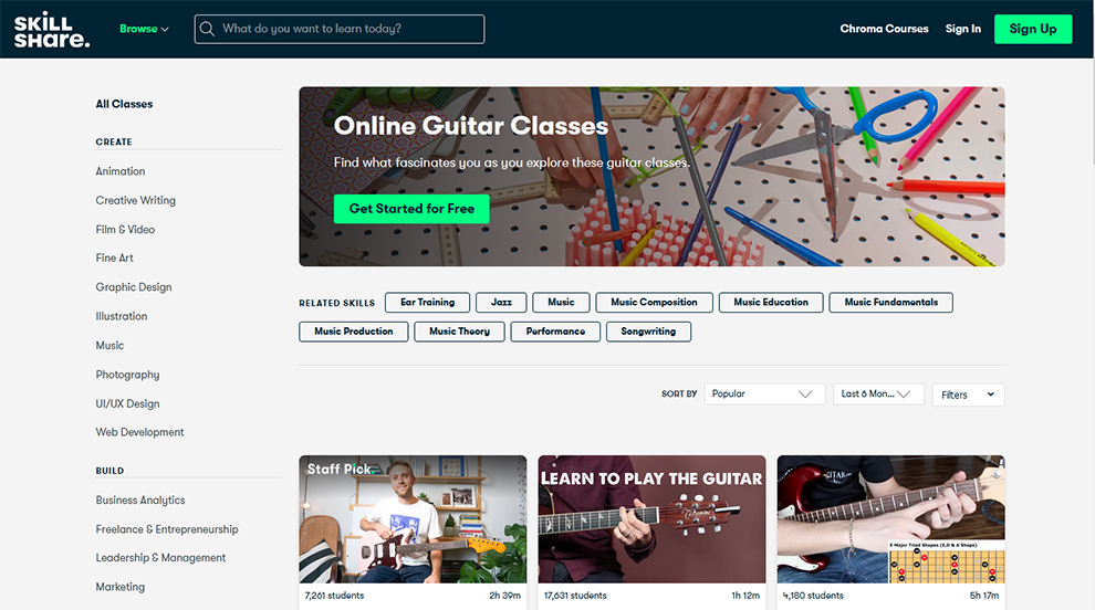 Online Guitar Classes by Skillshare