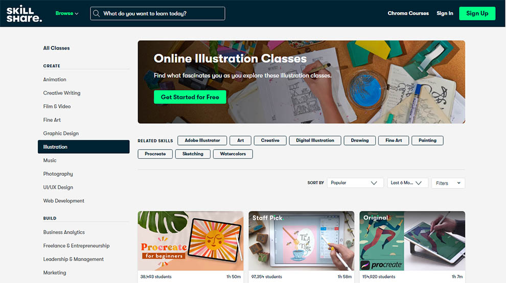 Online Skillshare Training Illustration Classes