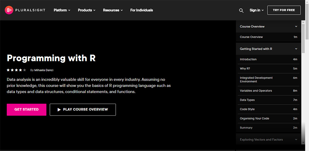 Programming with R by Pluralsight