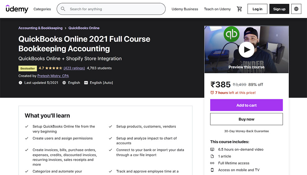 QuickBooks Online 2021 Full Course Bookkeeping Accounting