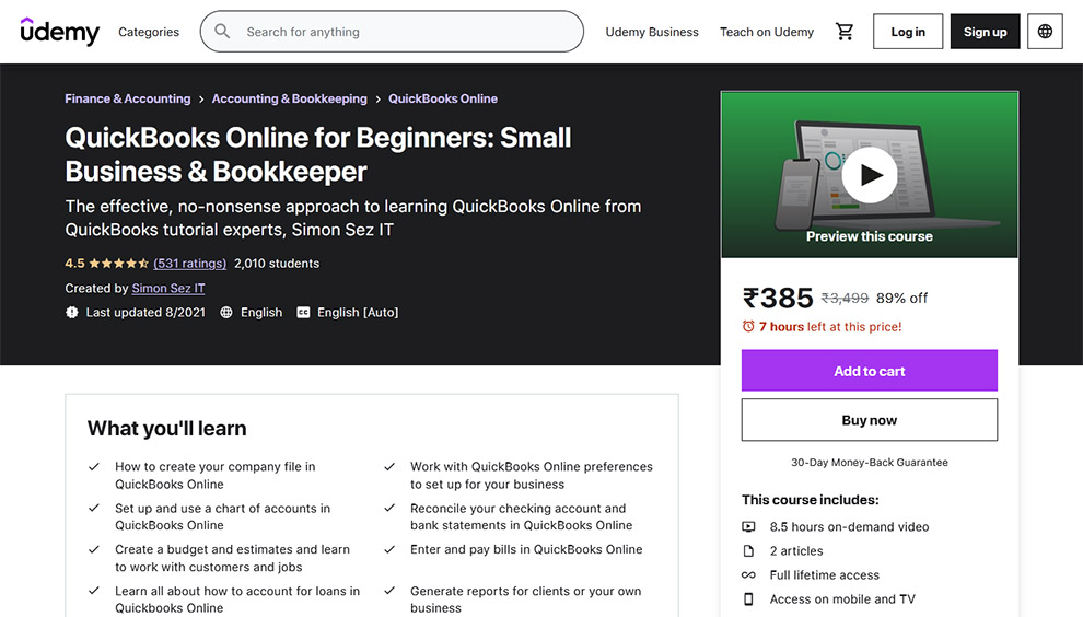 QuickBooks Online for Beginners: Small Business & Bookkeeper