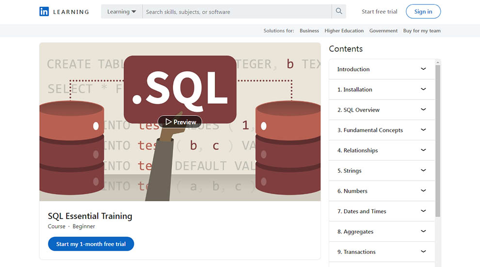 SQL Essential Training