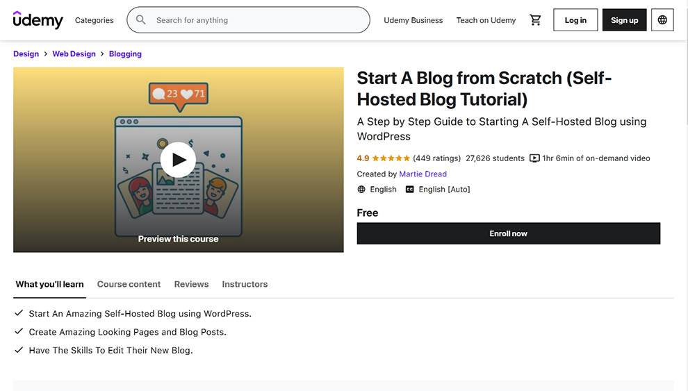 Start A Blog from Scratch