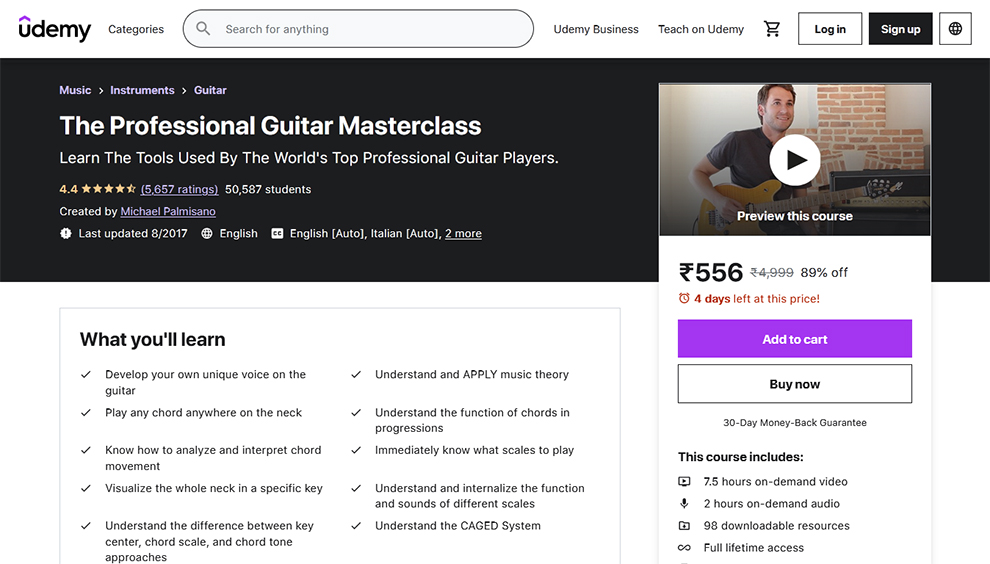 The Professional Guitar Masterclass by Udemy