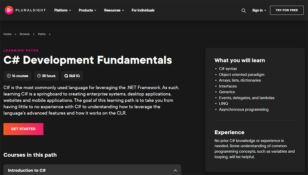 C# Development Top Pluralsight Courses