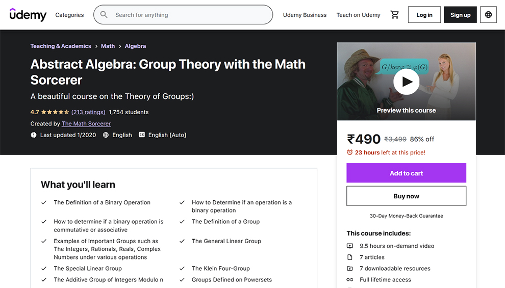 Abstract Algebra: Group Theory with the Math Sorcerer 