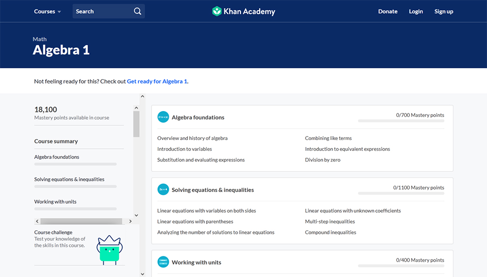 Learn Algebra Online With Khan Academy