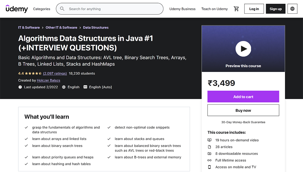 Algorithms Data Structures In Java