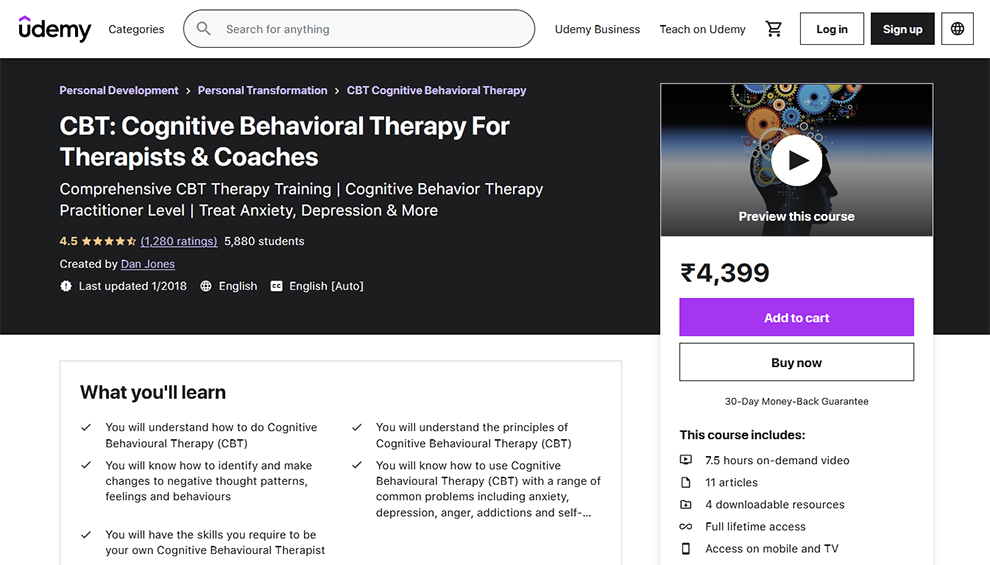 CBT: Cognitive Behavioral Therapy for Therapists & Coaches