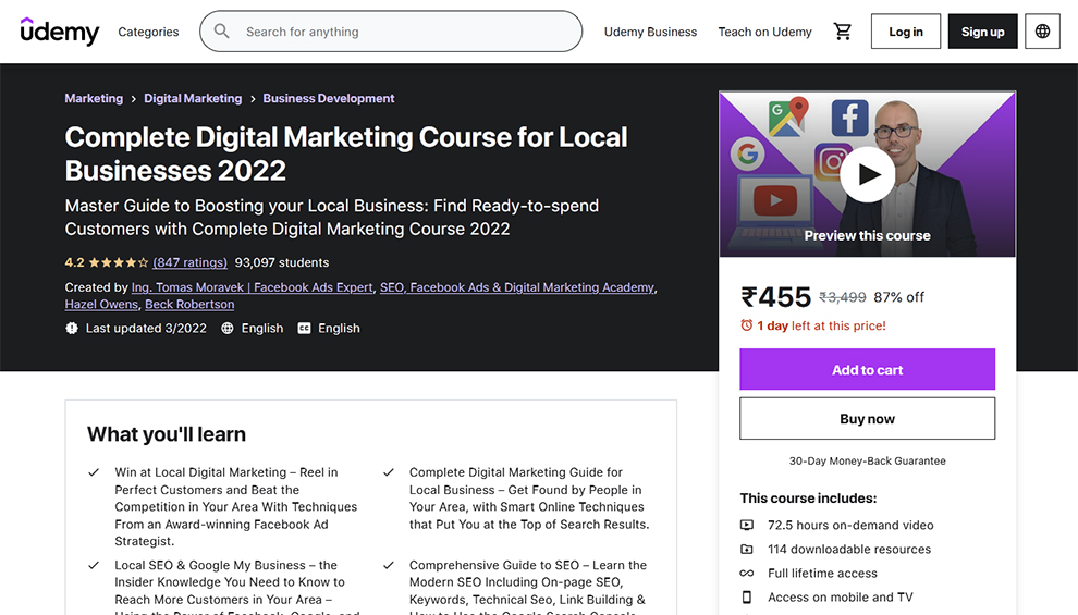 Complete Digital Marketing Course for Local Businesses 2022