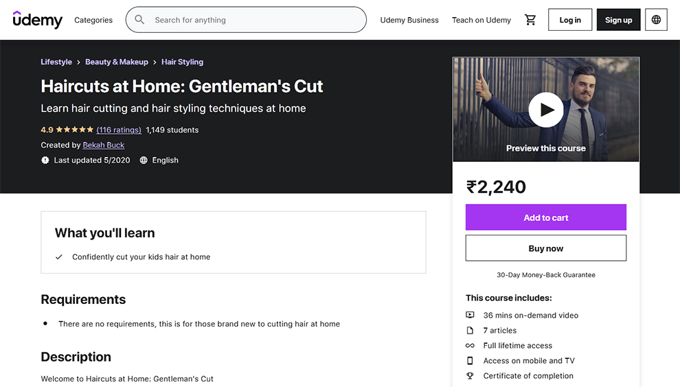 Haircuts at Home: Gentleman's Cut 