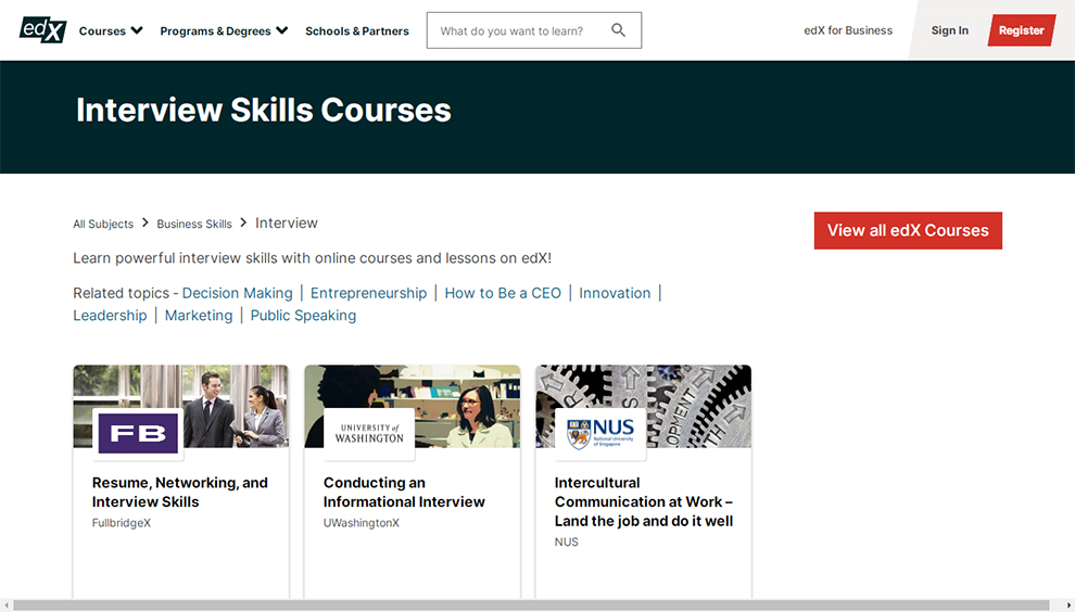 Interview Skills Courses