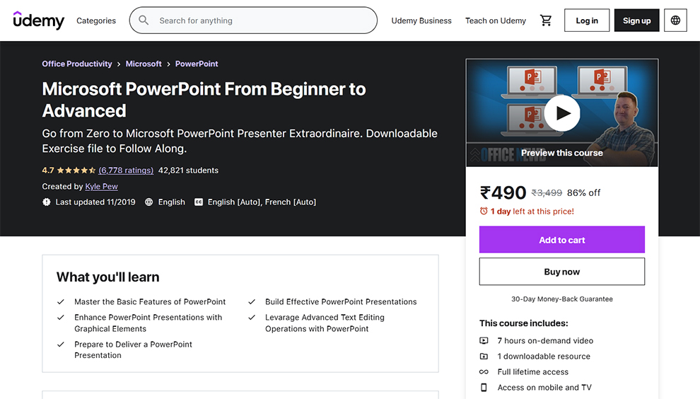 best online powerpoint training Microsoft PowerPoint From Beginner to Advanced