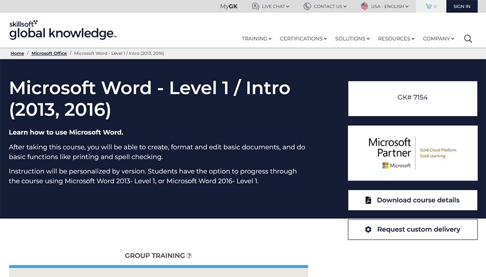 Microsoft Word – Level 1