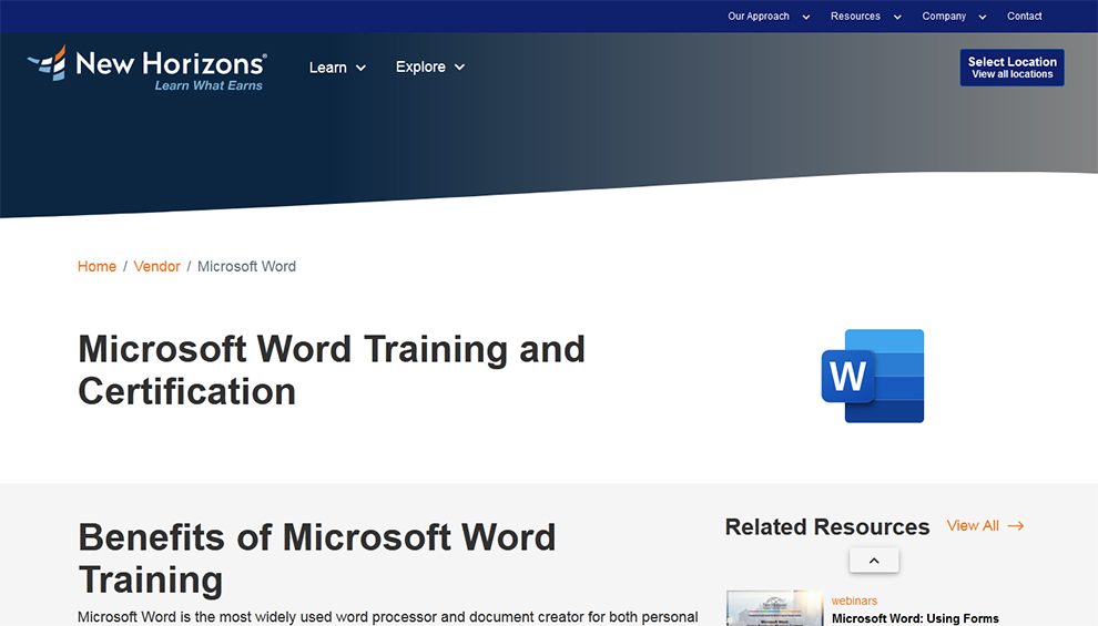 Microsoft Word Training and Certification