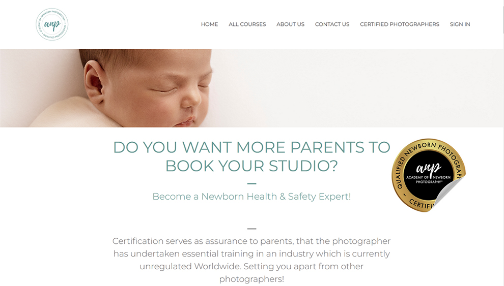 Certificate in Newborn Photography