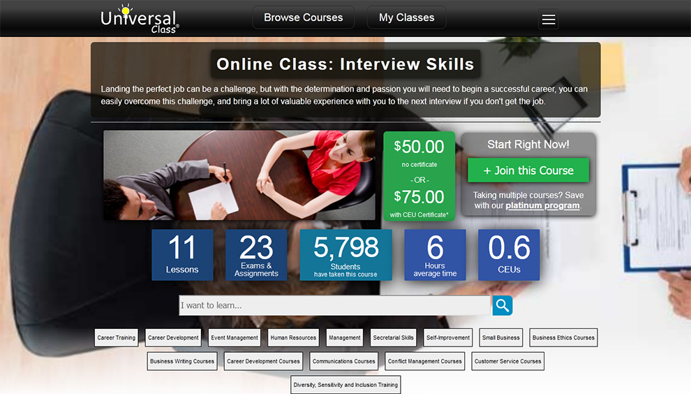 Online Class: Interview Skills