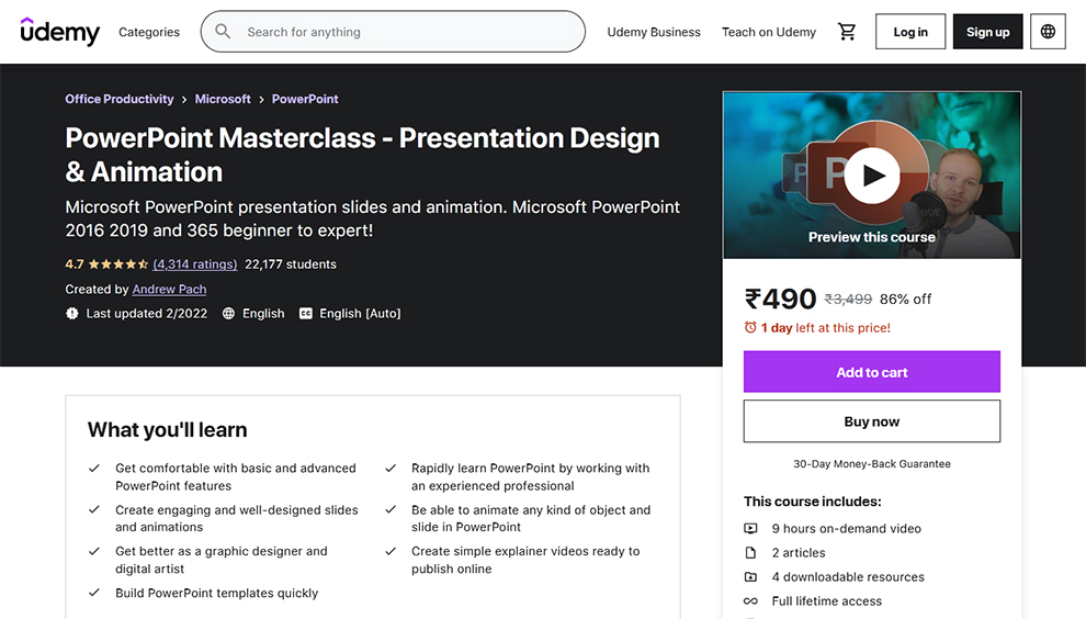 best online powerpoint training owerPoint Masterclass - Presentation Design & Animation