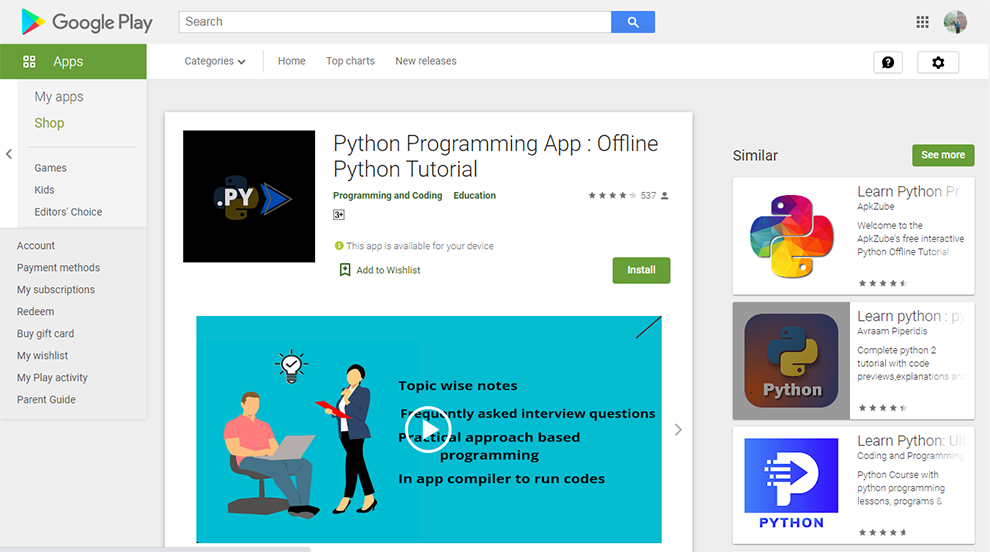 Python Programming App - Offline Python Tutorial