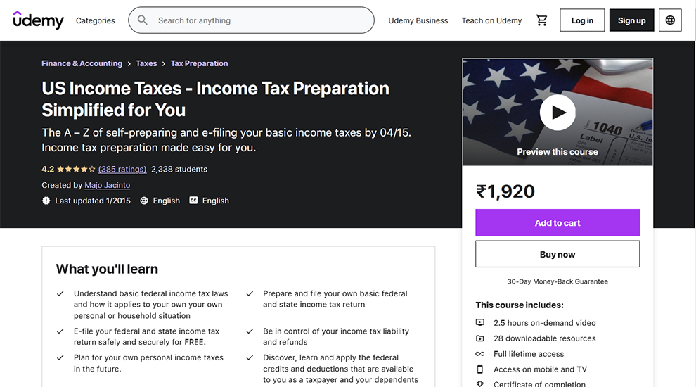 US Income Taxes - Income Tax Preparation Simplified for You