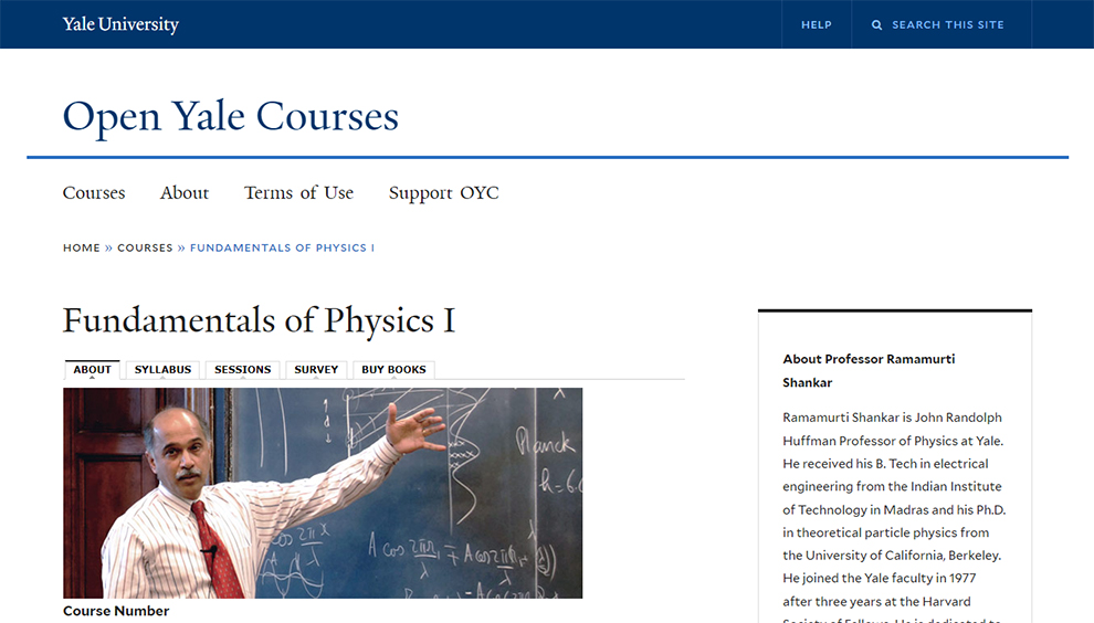 Yale university’s Fundamentals of Physics