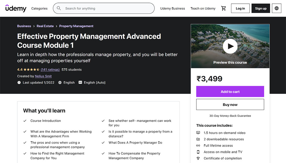 Effective Property Management Advanced Course Module 1