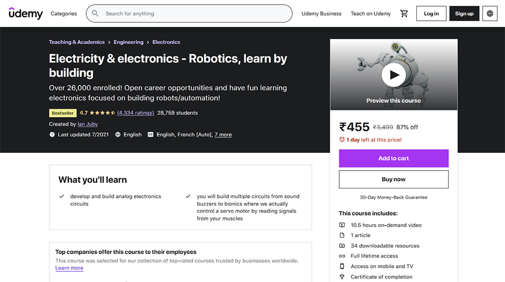 Electricity & electronics - Robotics, learn by building