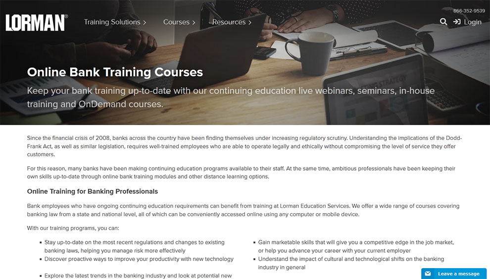Online Bank Training Courses
