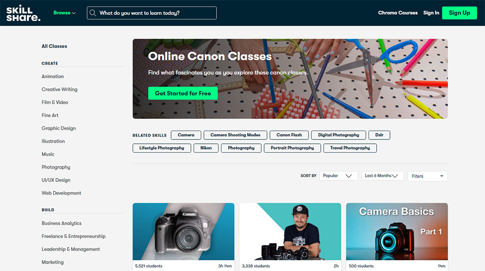 Online Canon Classes
