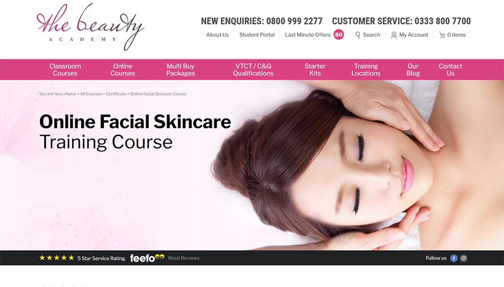 Online Facial skincare Training Course 