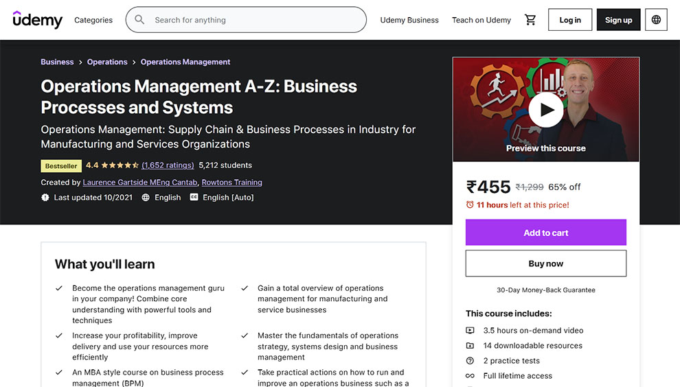 Operations Management A-Z: Business Processes and Systems