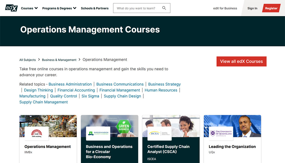 Best Operations Management Courses 